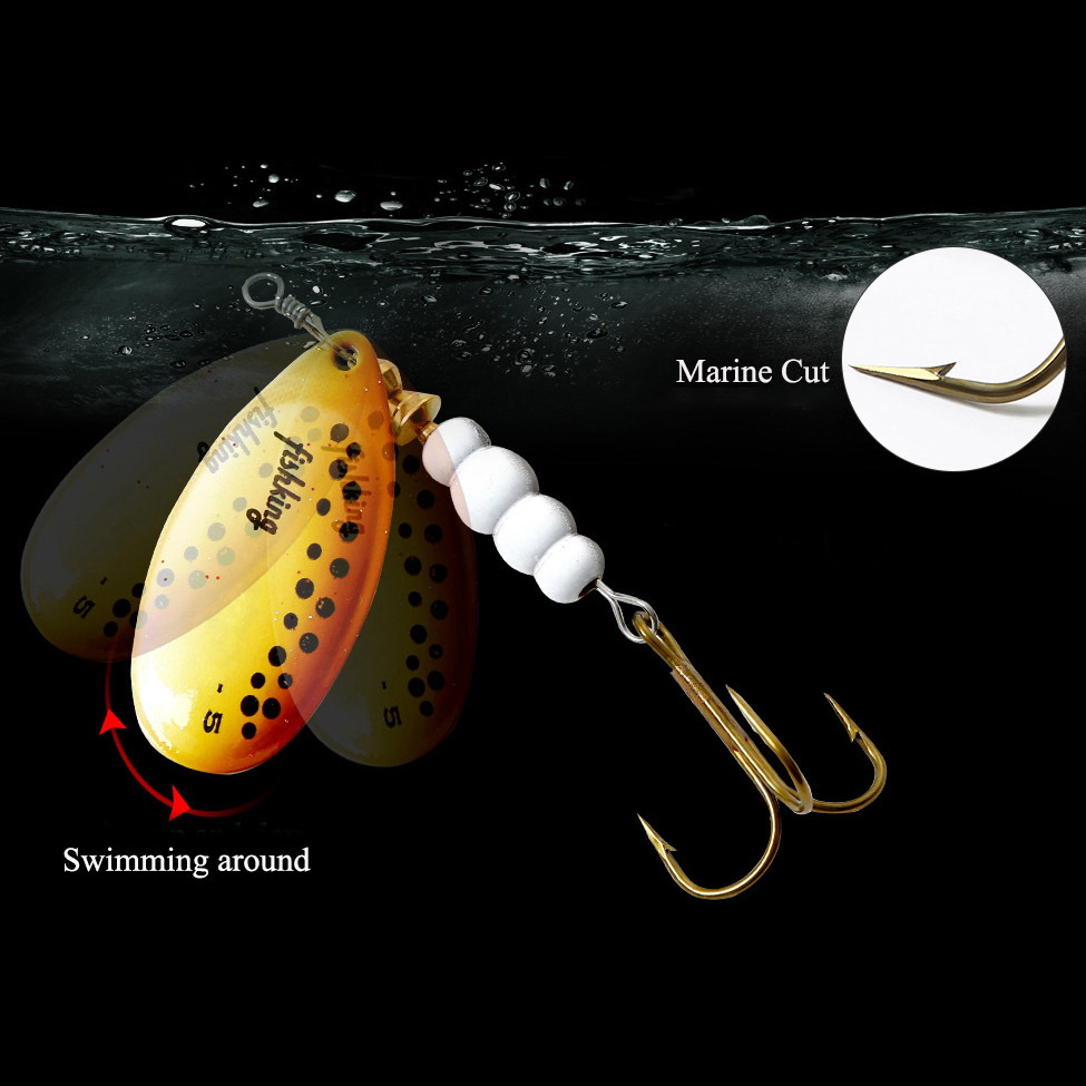 Fishing Hook Treble - 1pcs 스피너 미끼 3.9/4.6/7.4/10.8/15g 낚시 미끼