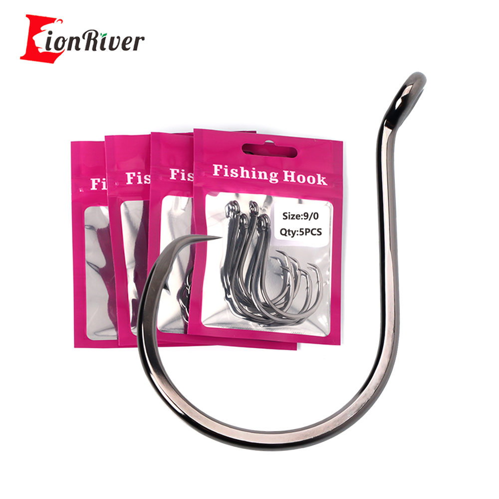 Fishing Hook Circle - Lionriver 블랙 니켈 헤비 서클 후크