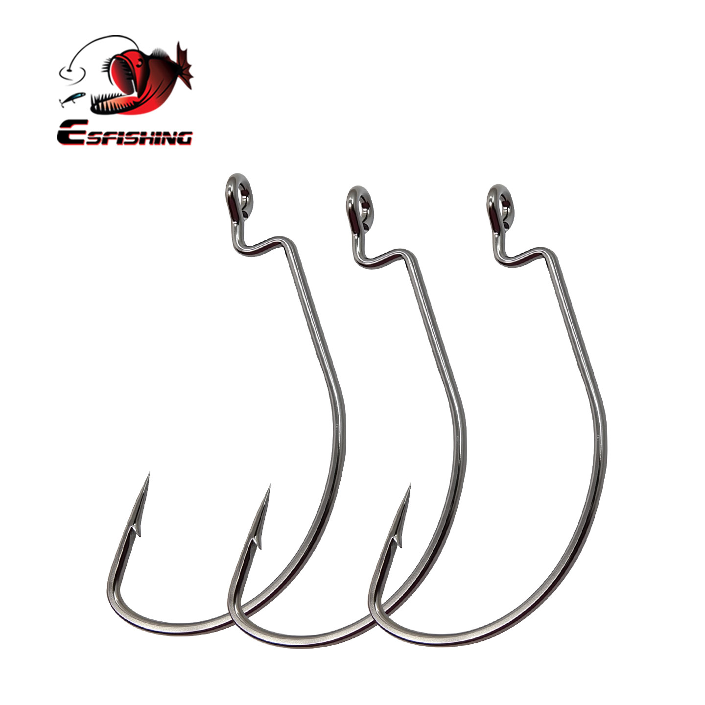 ESFISHING 오프셋 훅 탄소강 낚시 바늘 크랭크  - Fishing Hook Size 리뷰 및 가격