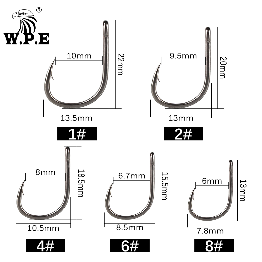 W.P.E BKK 30 개/몫 낚시 후크 1 #-8 # - Fishing Hook Circle 리뷰 및 가격