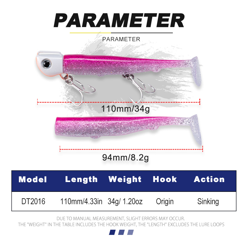 D1 110mm 34g 싱킹 메탈 지그 소프트 낚시 루 - Fishing Hook Treble 리뷰 및 가격
