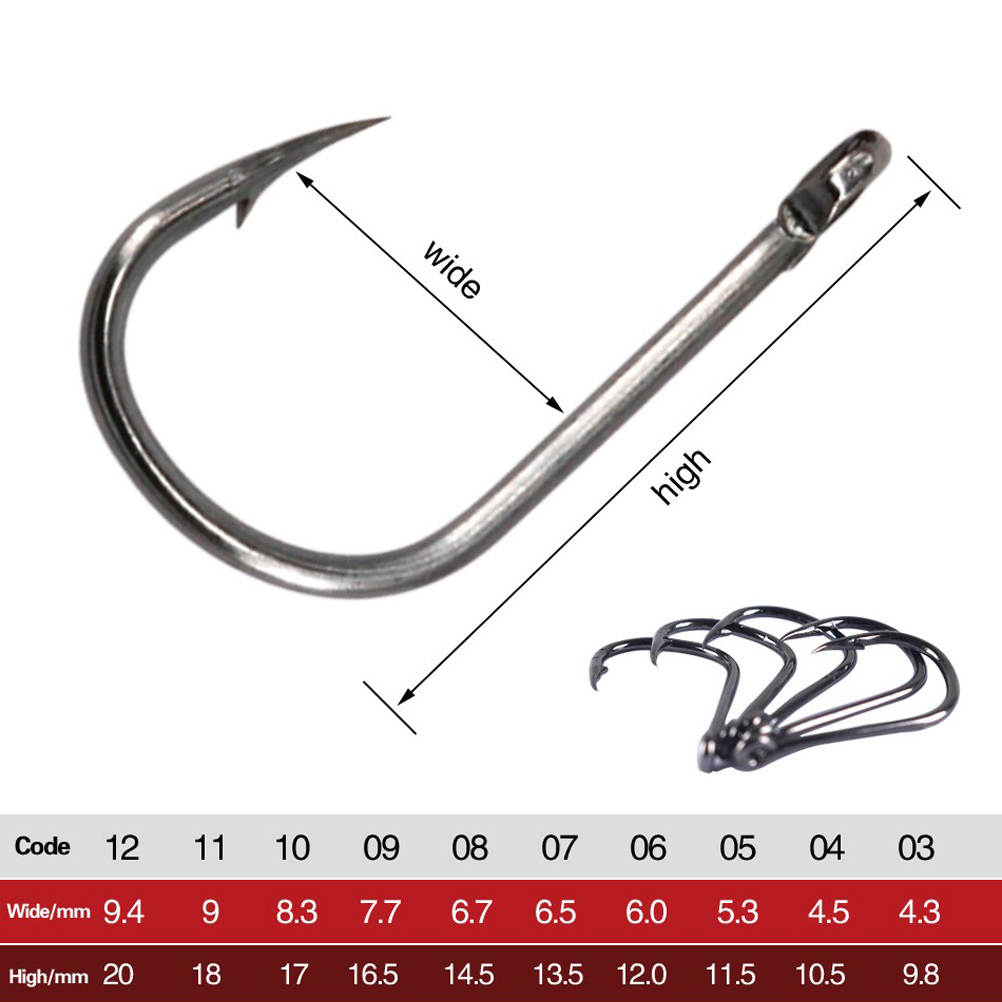 100-400개/박스 3 # -12 #   잉어 낚시  - Fishing Hook Circle 리뷰 및 가격