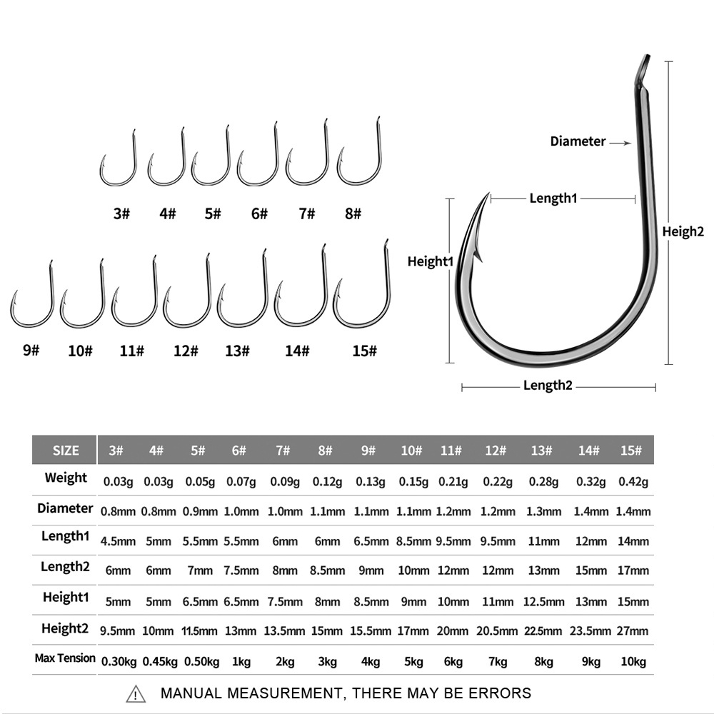 100개입 인라인 원형 훅, 바닷물용 바브 싱글 훅,  - Fishing Hook Circle 리뷰 및 가격