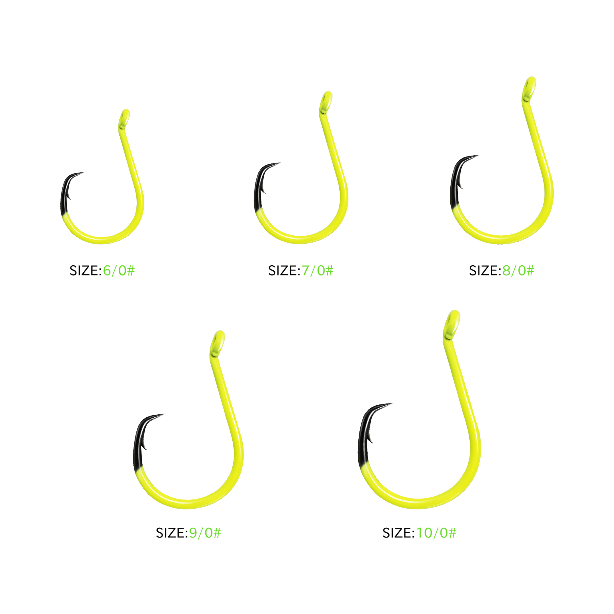 ZYZHE 10개 원형 훅 사이즈 6/0 # -10/0 - Fishing Hook Circle 리뷰 및 가격