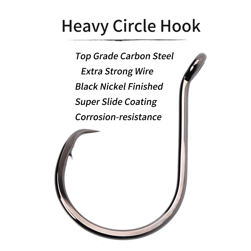 Lionriver 블랙 니켈 헤비 서클 후크 고 카본  - Fishing Hook Circle 리뷰 및 가격