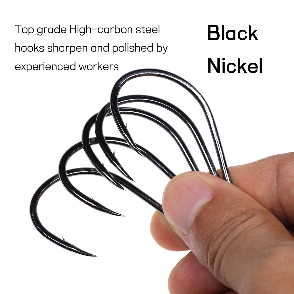 Bimoo 20pcs 오프셋 문어 부리 후크 고 탄소강 - Fishing Hook Barbless 리뷰 및 가격