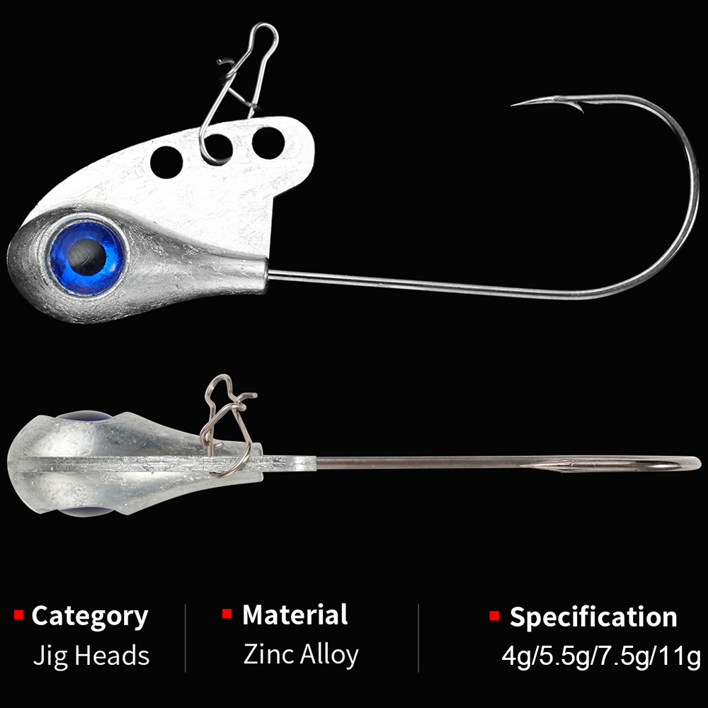 2개입 지그 헤드 훅 4g 5.5g 7.5g 11g V - Fishing Hook Size 리뷰 및 가격