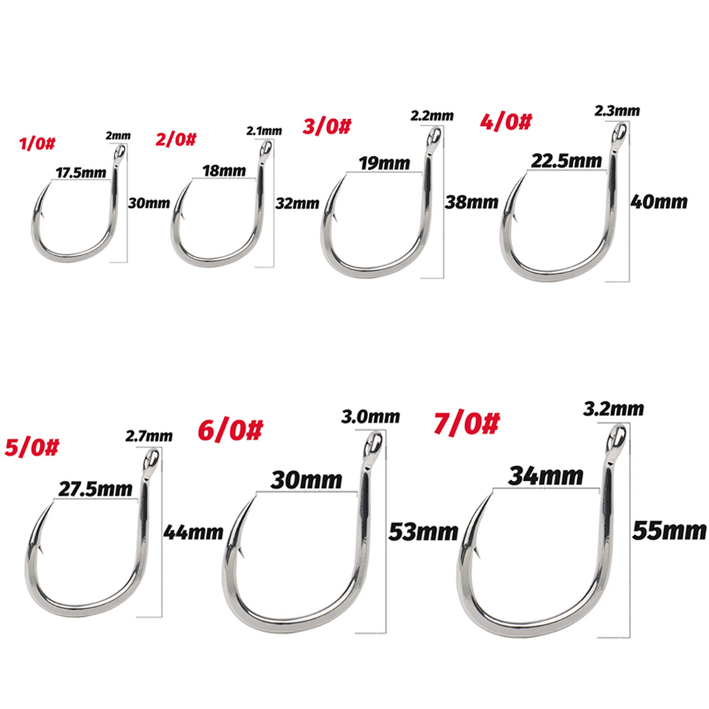 10PCS 큰 물고기 후크 1/0-7/0 슈퍼 Fish - Fishing Hook Circle 리뷰 및 가격