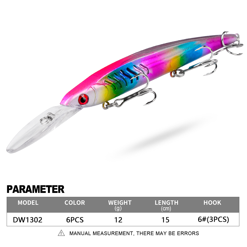 PROBEROS 15cm 12g 대형 미노우 딥 다이버 - Fishing Hook Size 리뷰 및 가격