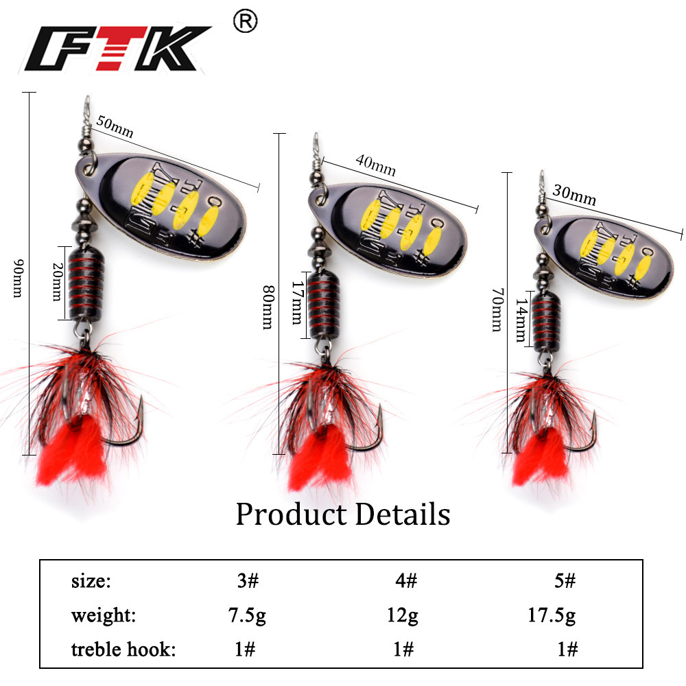 NGB 1개 스피너 베이트 스푼 루어 금속 낚시 루어  - Fishing Hook Treble 리뷰 및 가격